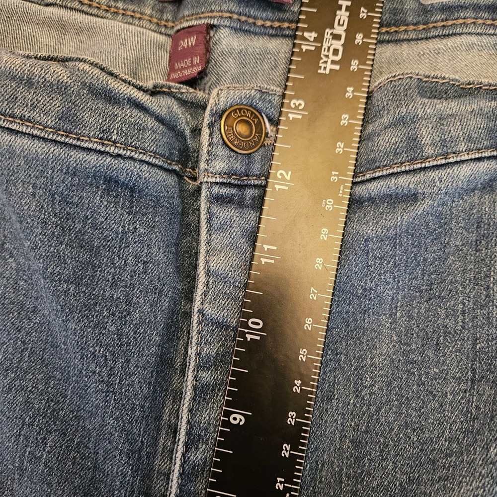 Gloria Vanderbilt Amanda High Rise Tapered Jeans Medium Wash Womens Plus 24W - Picture 4 of 9
